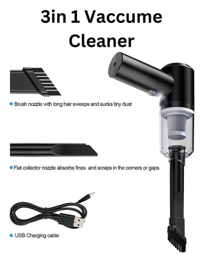 Dustee™ – Wireless 3 in 1 Portable Vacuum Cleaner for Car, Home and Travel